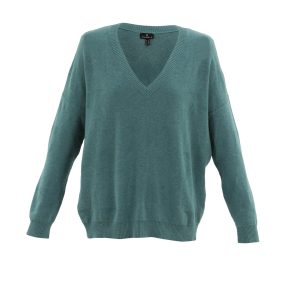 Marble Star Imprinted Loose Jumper-TEAL