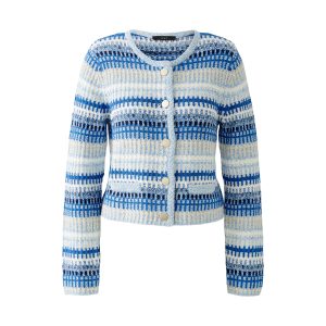 Oui Chanel Style Cardigan-BLUE MULTI