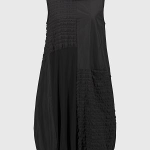 Joseph Ribkoff Jacquard Sleeveless Cocoon Dress-BLACK