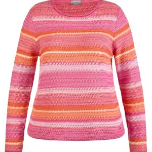 Rabe Stripe Knit Jumper-PINK/ORANGE