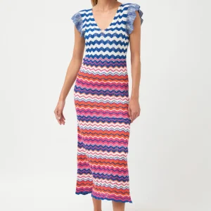 Bariloche Retamo Knit Dress-BLUE/PINK