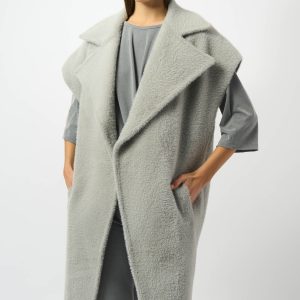 Joseph Ribkoff Fluffy Knit Gilet -GREY