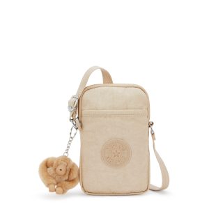 Kipling Tally Phone Bag-SPARKLED BEIGE