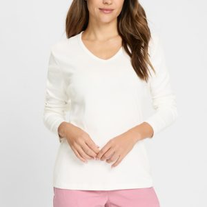 Olsen V Neck T-Shirt-OFF WHITE