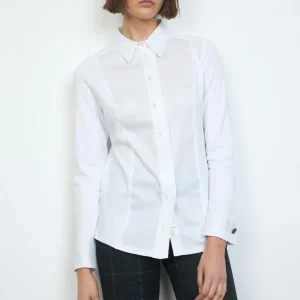 Bariloche Buyeres Frill Edged Shirt-WHITE