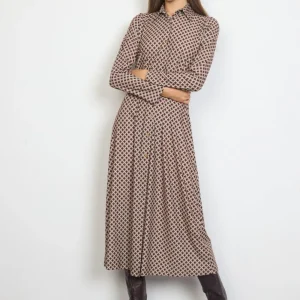 Tinta Talavera Print Dress-BEIGE