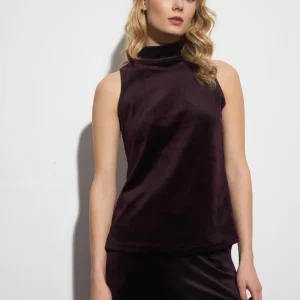 Bariloche Maenoba Sleeveless Velvet Top-BLACK