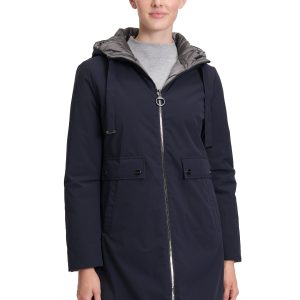 Betty Barclay Reversible Coat-NAVY