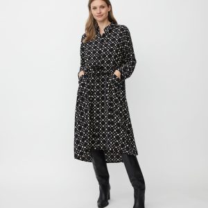 Masai Novany Shirt Dress-BLACK/BEIGE