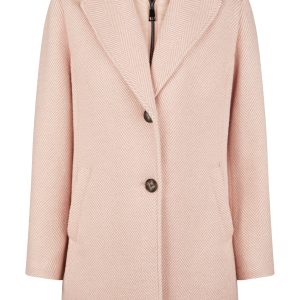 Lebek Wool Coat With Detachable Collar-ROSE