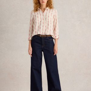 White Stuff Ayla Wide Leg Jean-DARK DENIM