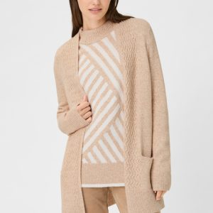 Olsen Edge To Edge Cardigan -BISCUIT