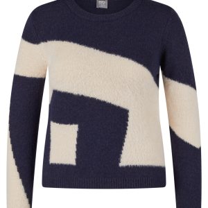 Rabe Soft Panels Wool Mix Jumper-PACIFIC