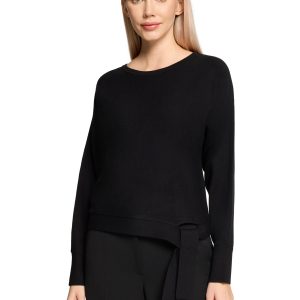 Betty Barclay Tie Hem Jumper-BLACK