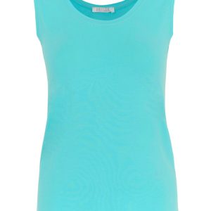 Dolcezza Round Neck Camisole-AQUA