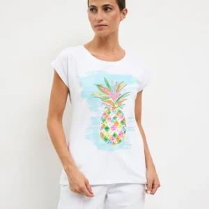 Tinta & Bariloche Algodonales Pineapple T-Shirt-WHITE