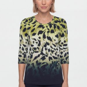 Olsen Animal Print Slim Fit T-Shirt