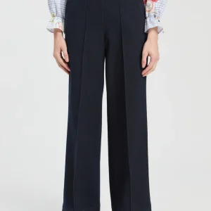 Vilagallo Straight Denim Look Straight Trousers - DENIM
