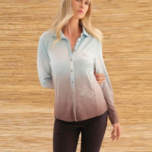 Dolcezza Winter Beach Print Jersey Shirt