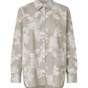 Masai Ilyra Embroidered Stripe Shirt-FENNEL