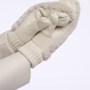 Rino & Pelle Oxo Faux Fur Gloves-BIRCH