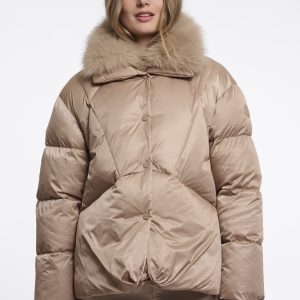 Rino & Pelle Sigi Double Layered Padded Coat-LIGHT TOAST