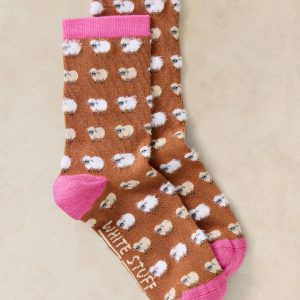 White Stuff Fluffy Sheep Socks-ORANGE