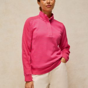 White Stuff Natalie Funnel Sweatshirt-PINK MULTI